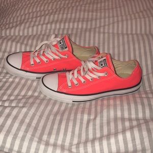 NWOT neon orange converse